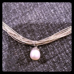 Liquid Silver Multi Chain w/ Pearl Drop *NEW*